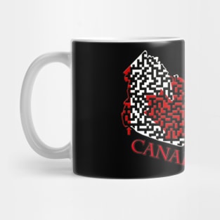 Canada Outline Maze & Labyrinth Mug